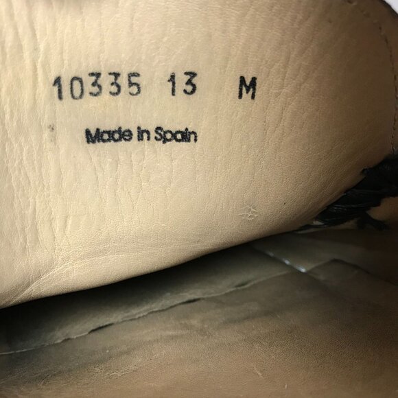 Magnanni Black Ostrich Leather Tassel Loafer Mens Size 13 Luxury - Picture 9 of 11